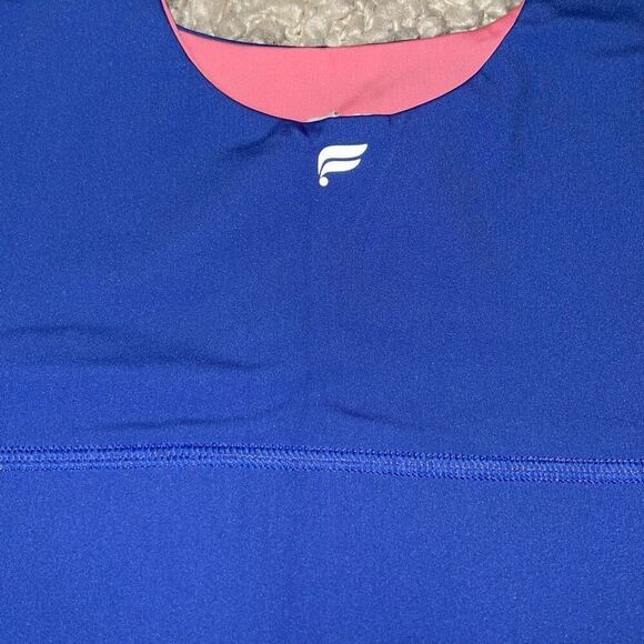 Fabletics Sports Bra Reversible Blue Pink Sports Bra Crop‎ Harlow Midi Medium - Picture 4 of 4